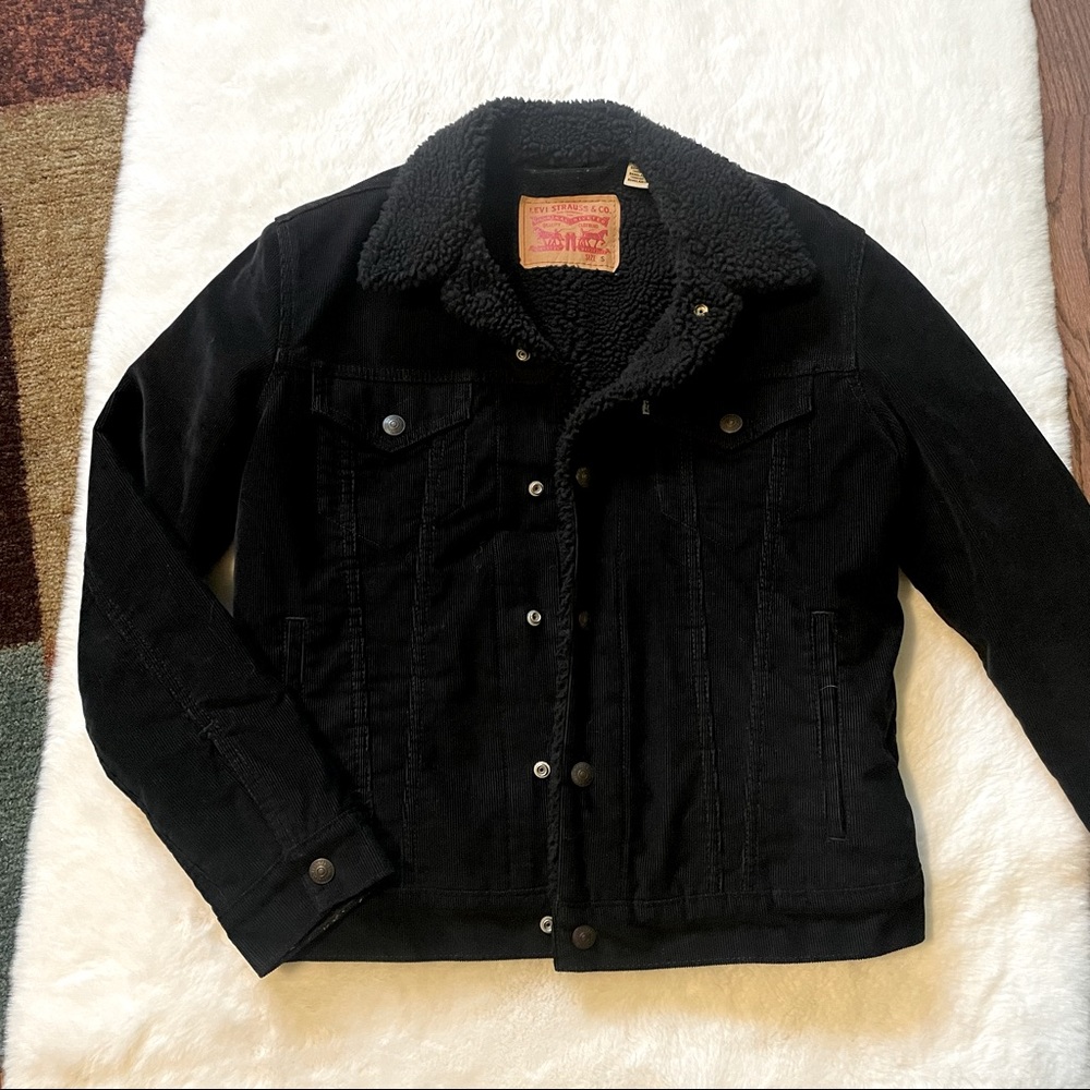 Levi’s Black Sherpa Jean Jacket Coat